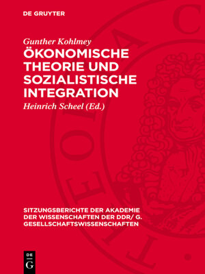 cover image of Ökonomische Theorie und sozialistische Integration